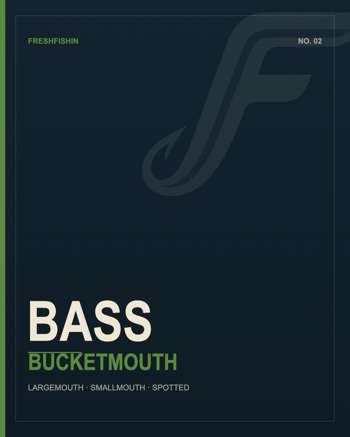 FreshFishin Bass — Bucketmouth collection tile, largemouth bass