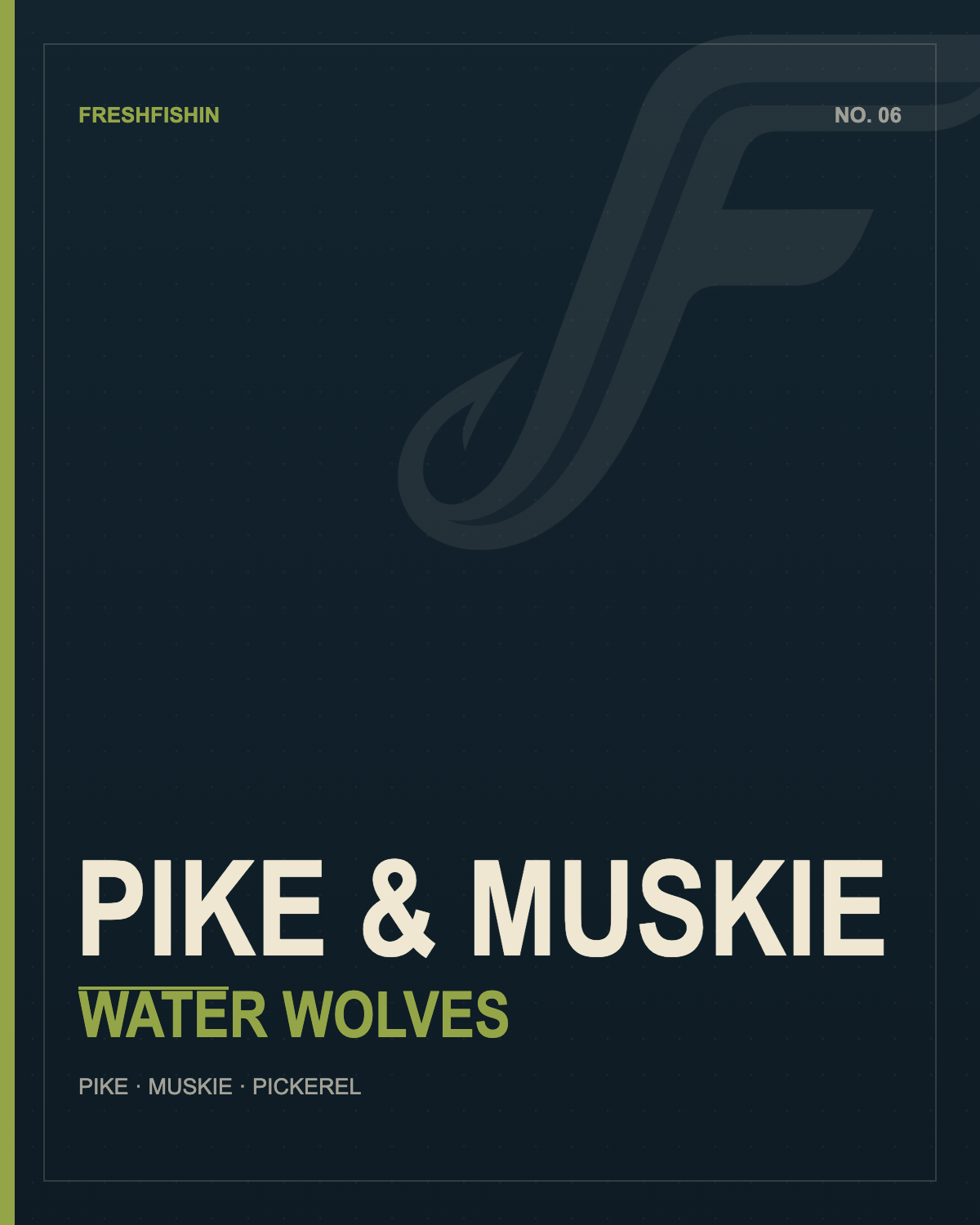 FreshFishin Pike & Muskie — Water Wolves collection tile, northern pike