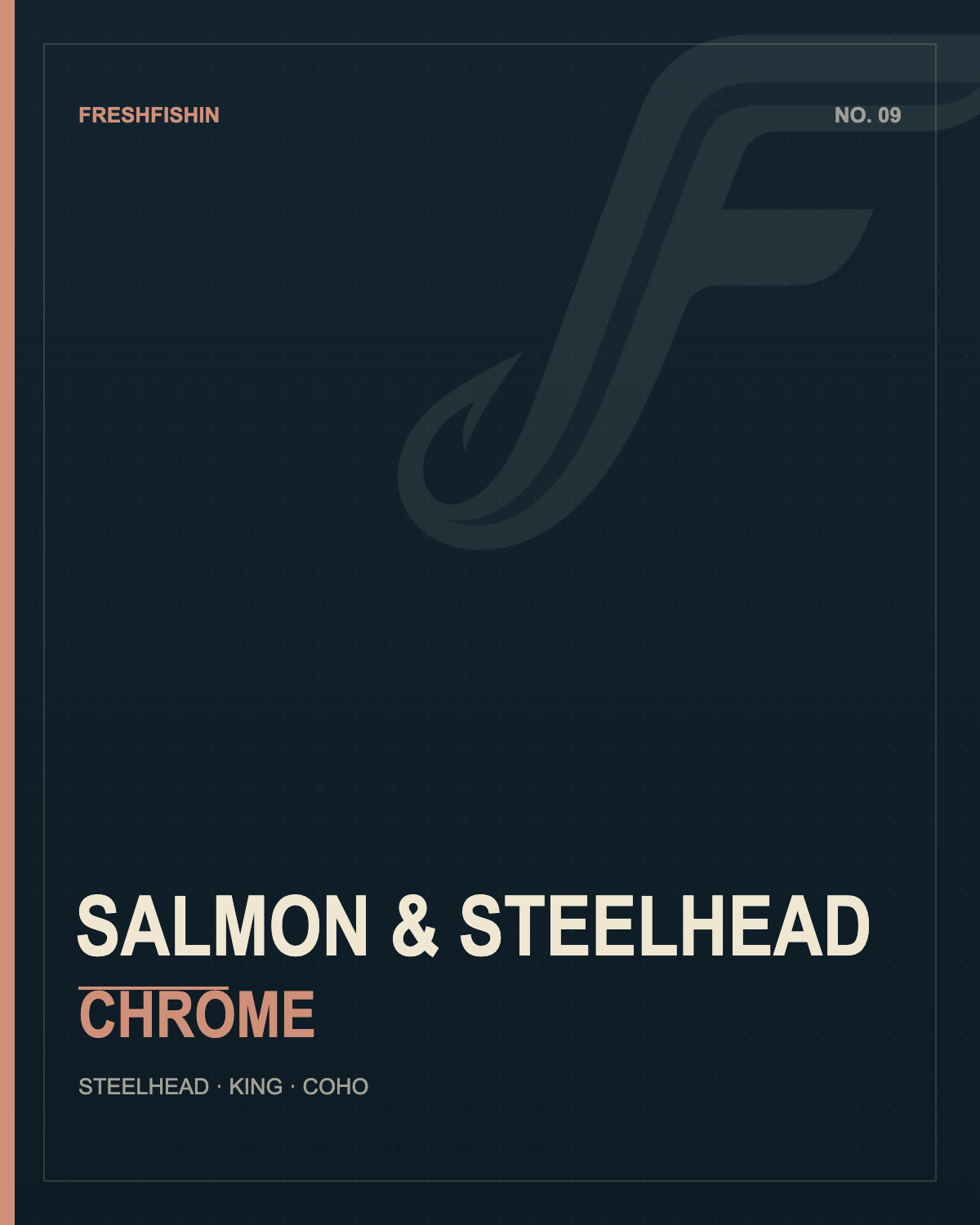 FreshFishin Salmon & Steelhead — Chrome collection tile, steelhead