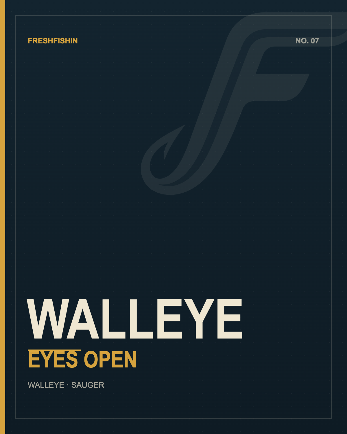 FreshFishin Walleye — Eyes Open collection tile, walleye