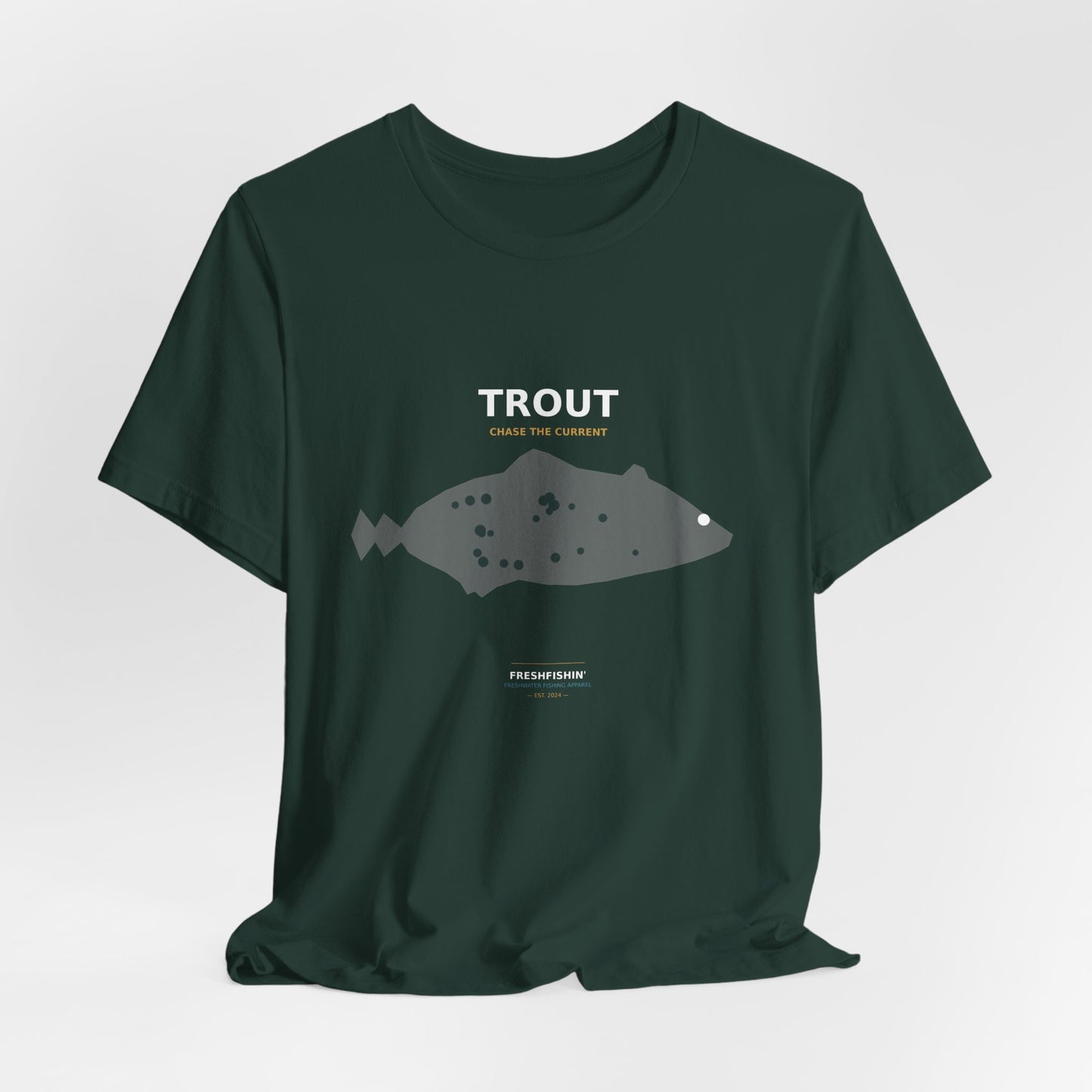 Trout Typography Back Print Tee