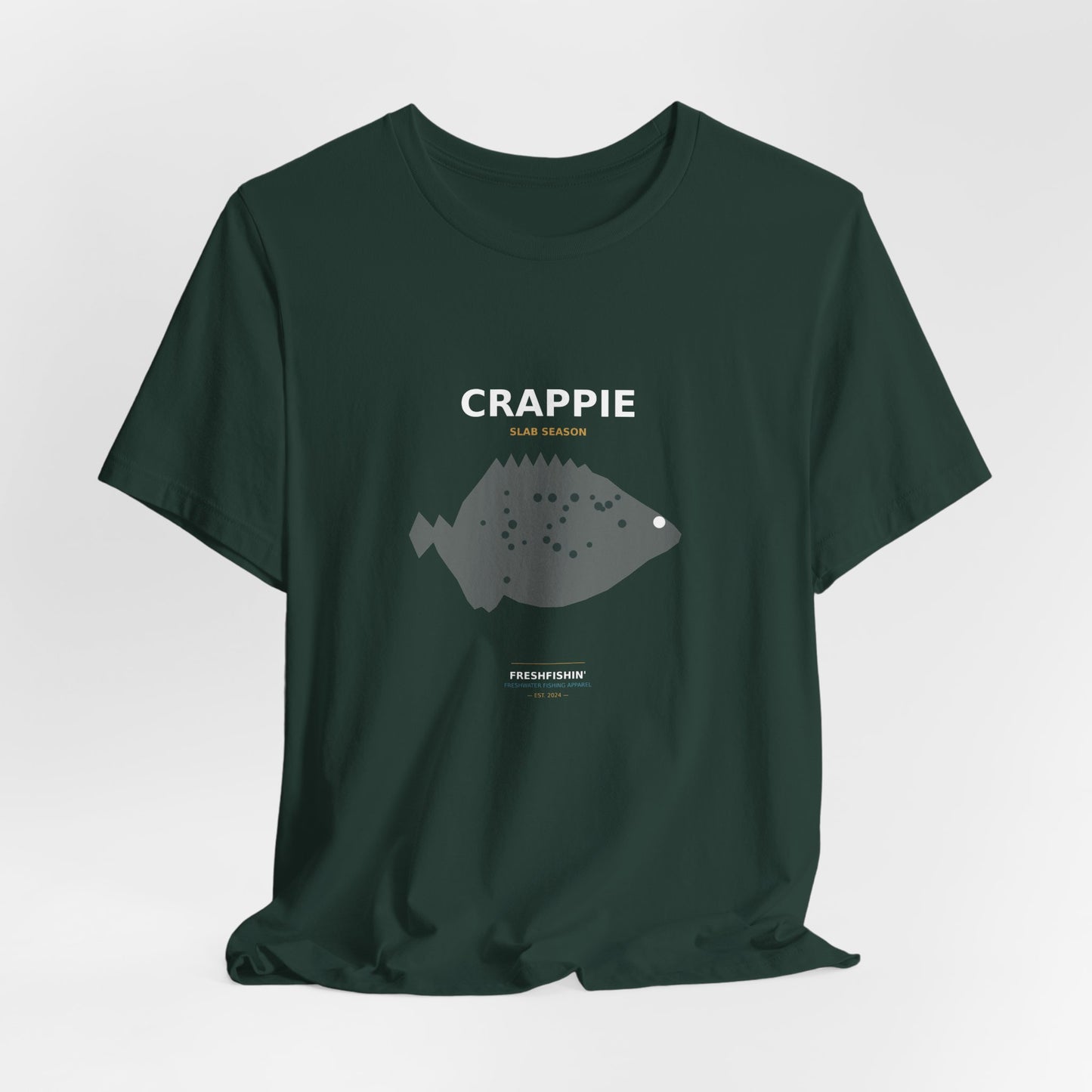 Crappie Typography Back Print Tee