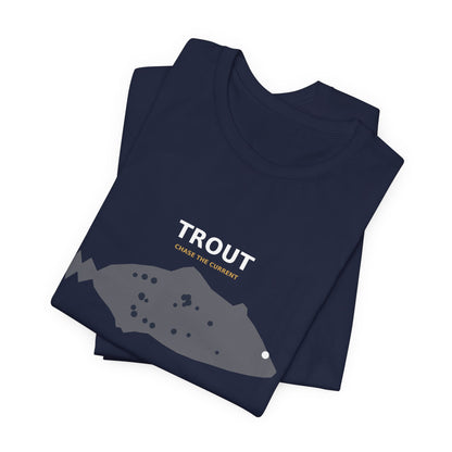 Trout Typography Back Print Tee