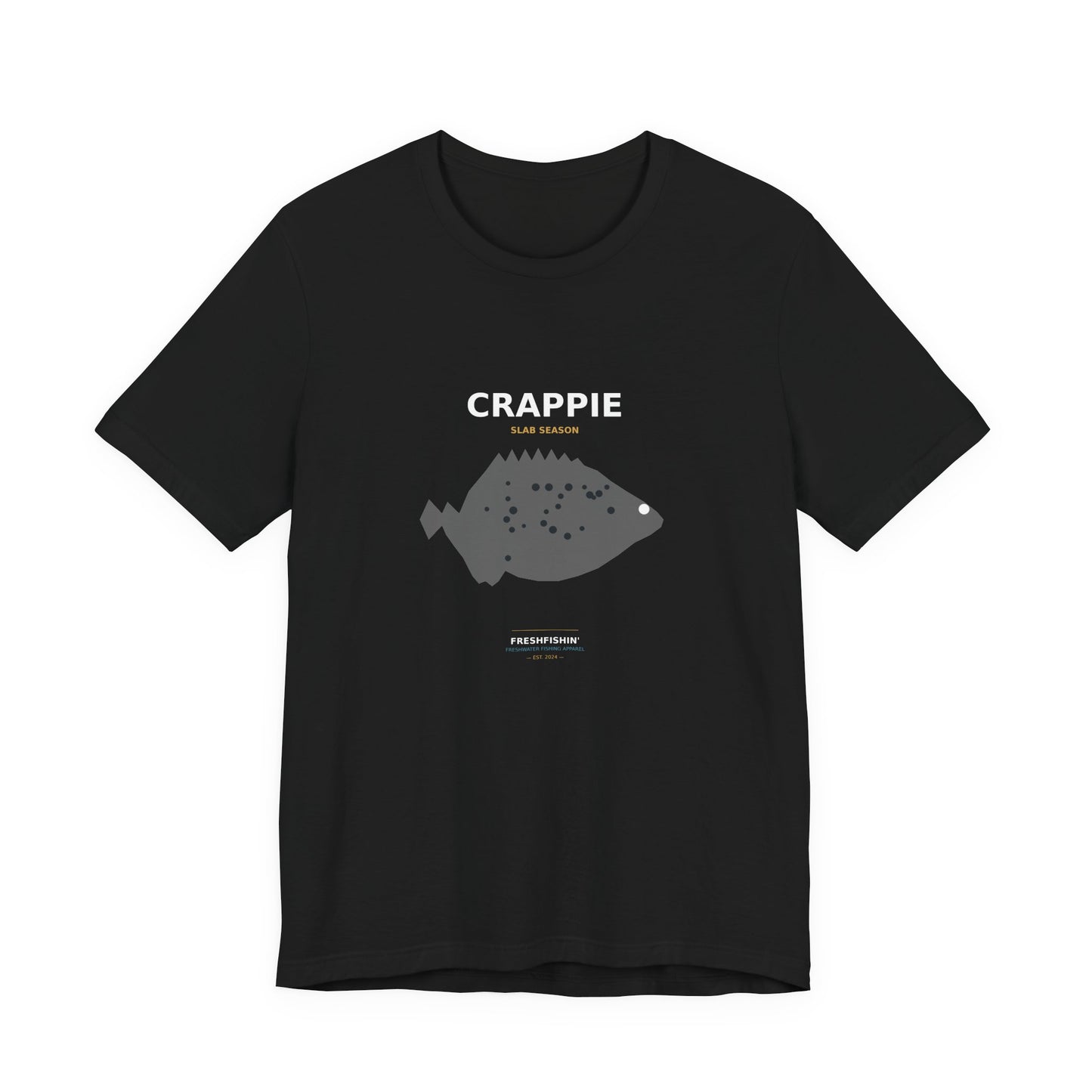Crappie Typography Back Print Tee