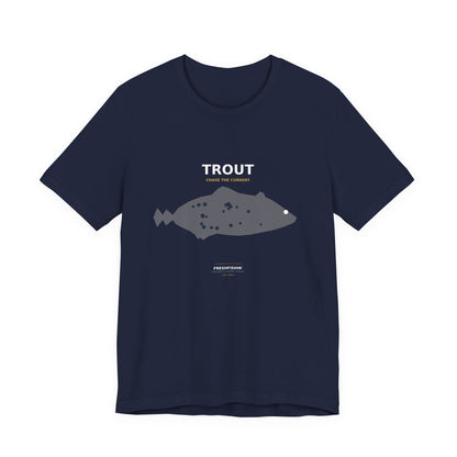Trout Typography Back Print Tee