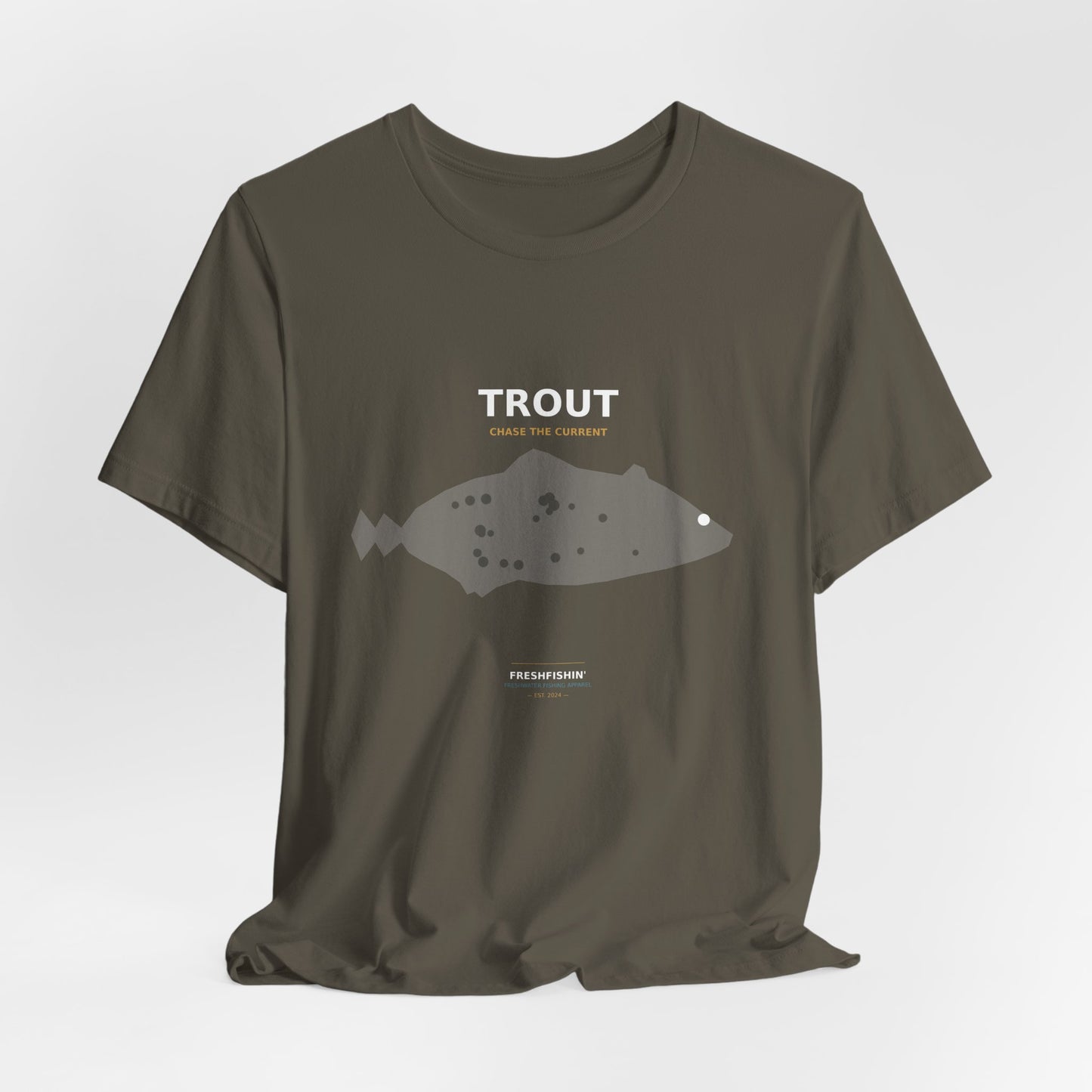 Trout Typography Back Print Tee
