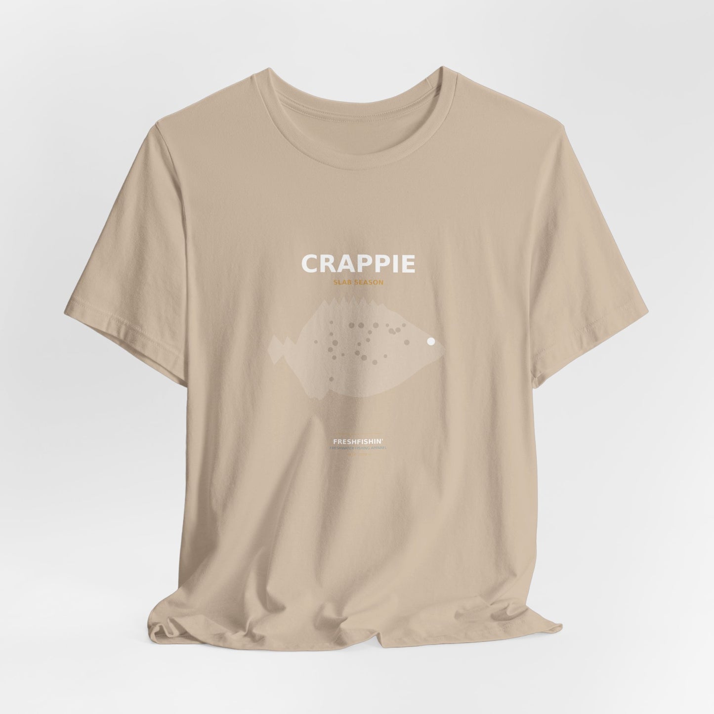 Crappie Typography Back Print Tee