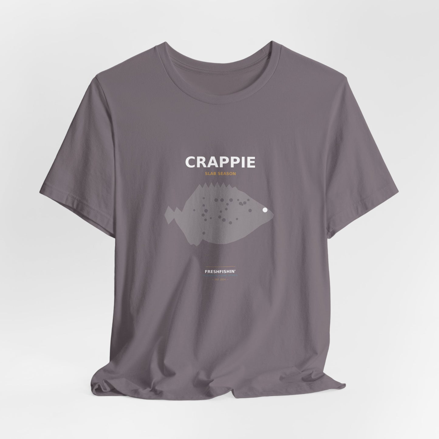 Crappie Typography Back Print Tee