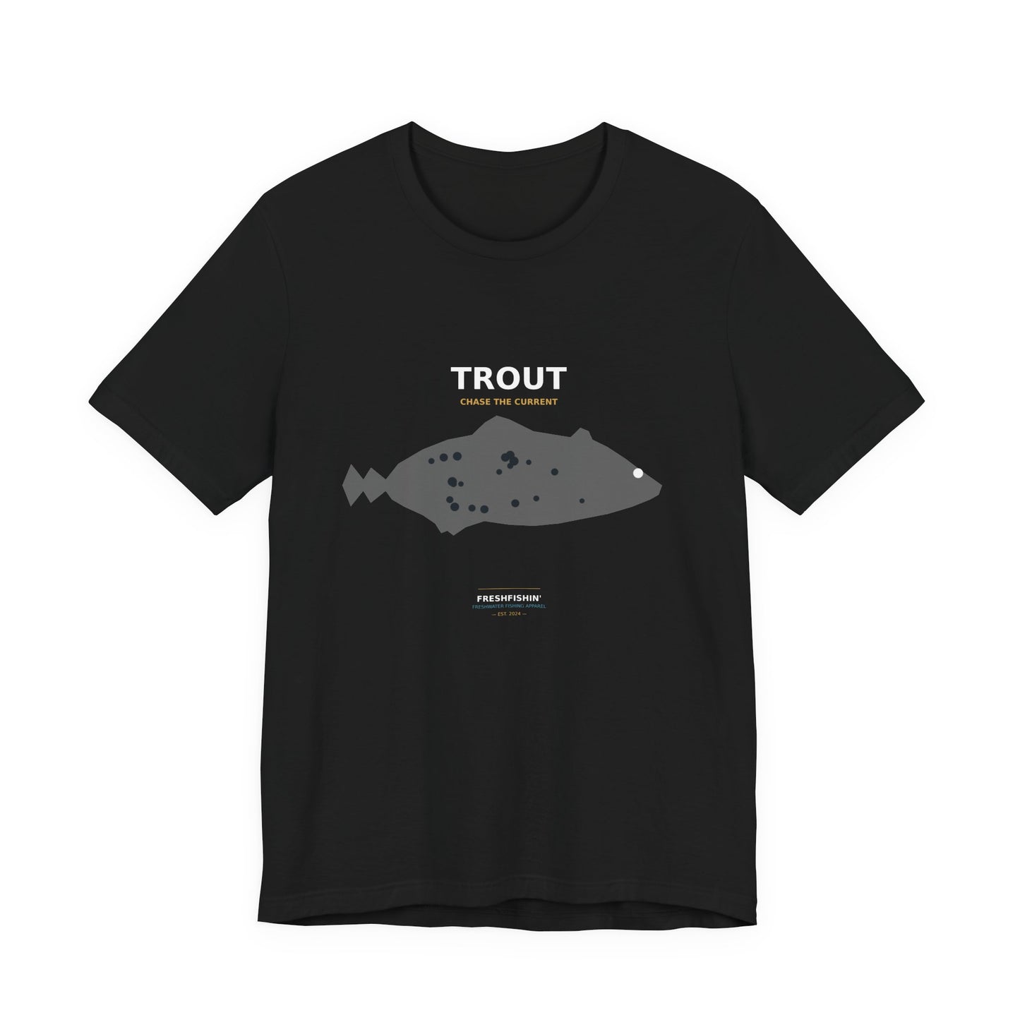 Trout Typography Back Print Tee