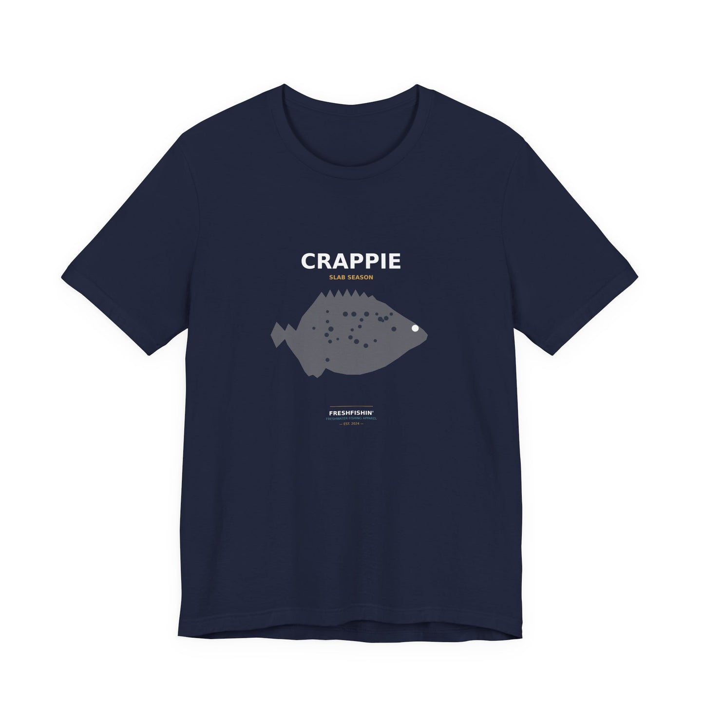 Crappie Typography Back Print Tee