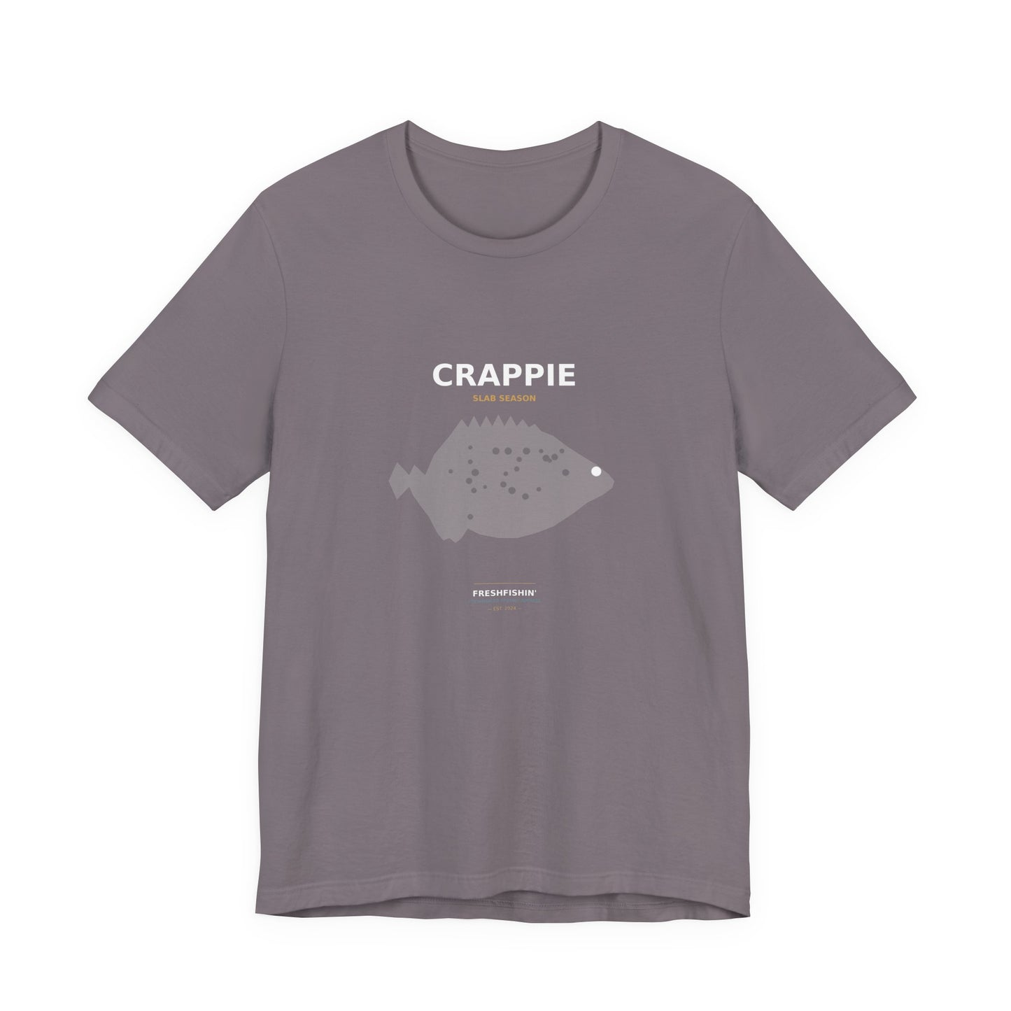 Crappie Typography Back Print Tee