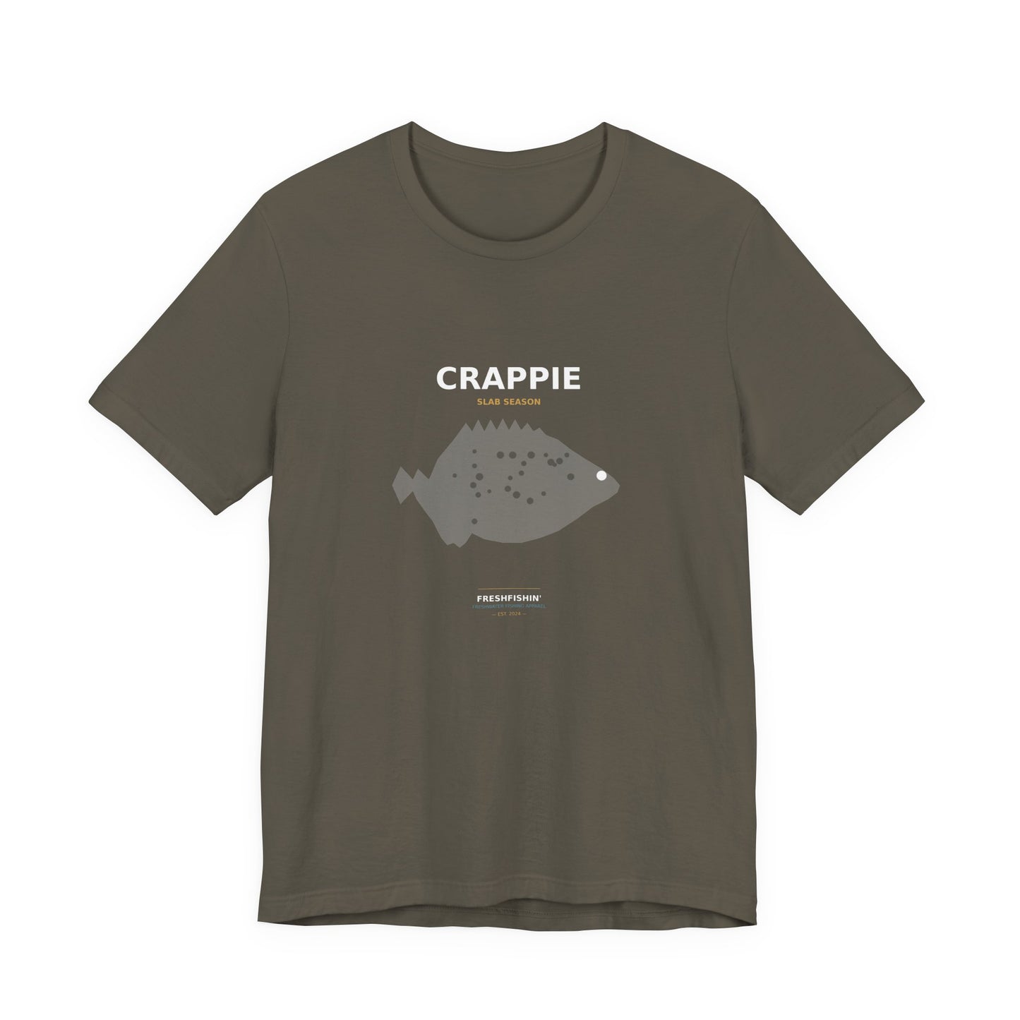 Crappie Typography Back Print Tee
