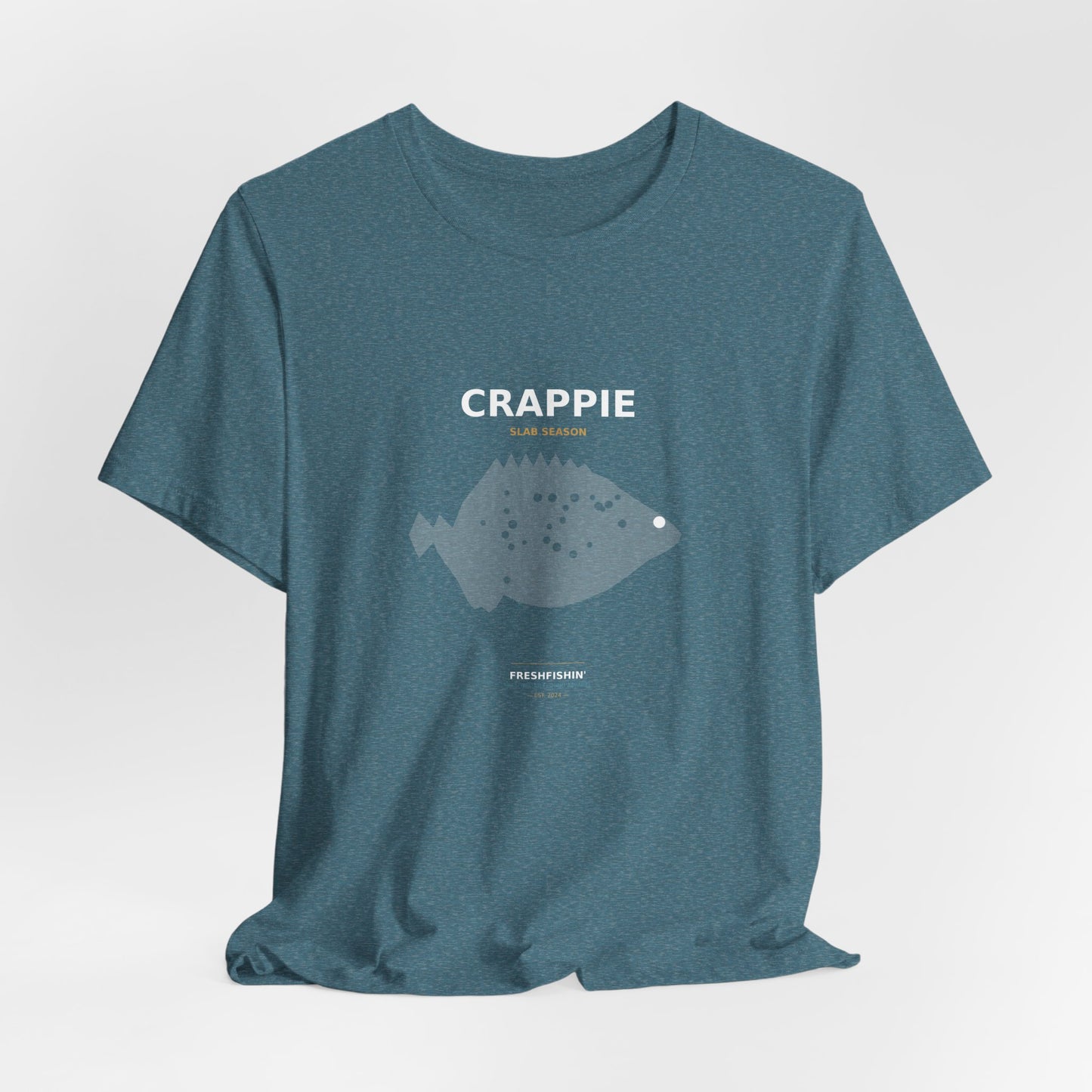 Crappie Typography Back Print Tee