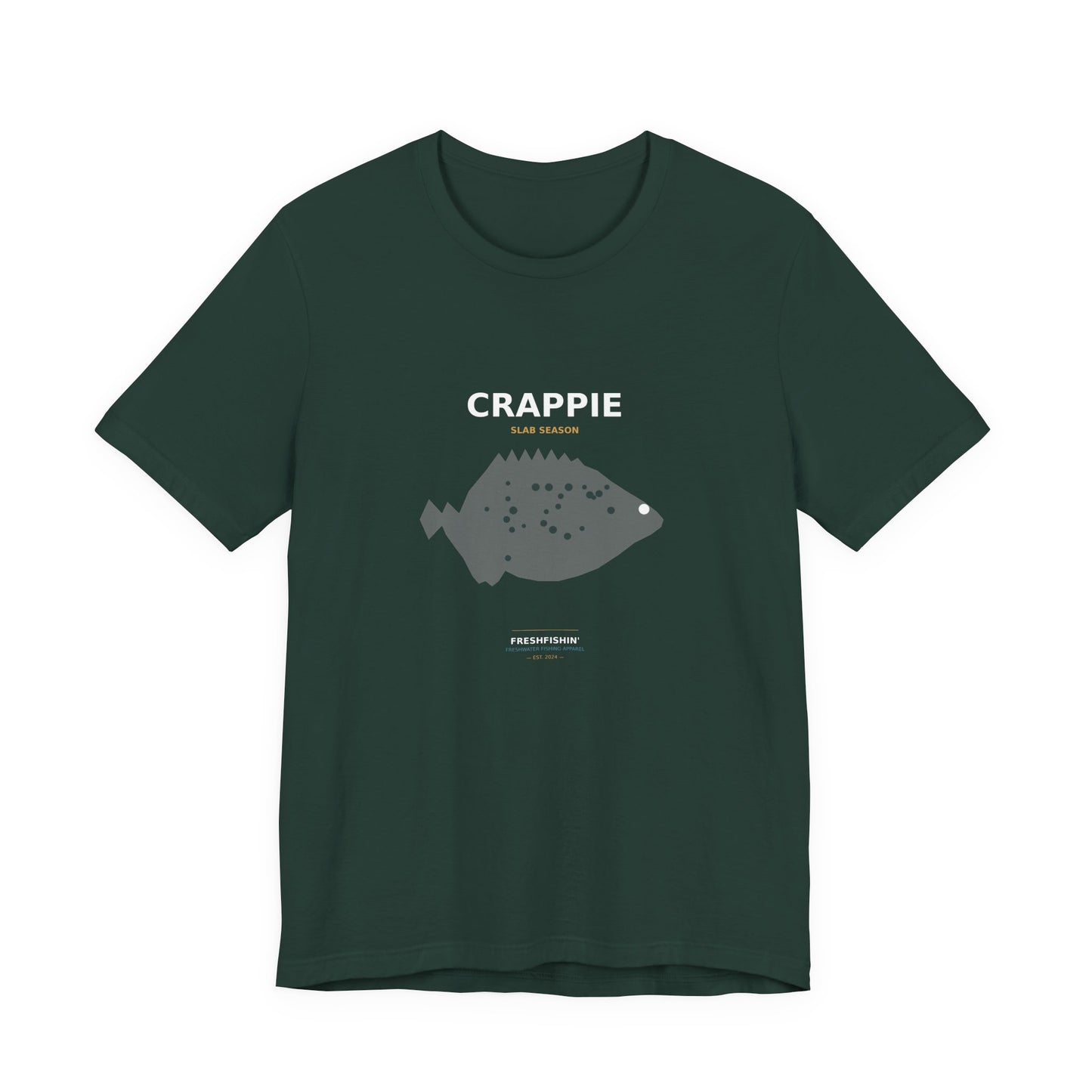 Crappie Typography Back Print Tee